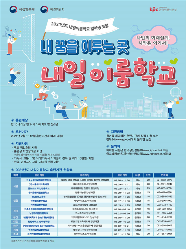 사진=여가부/이룸학교 포스터