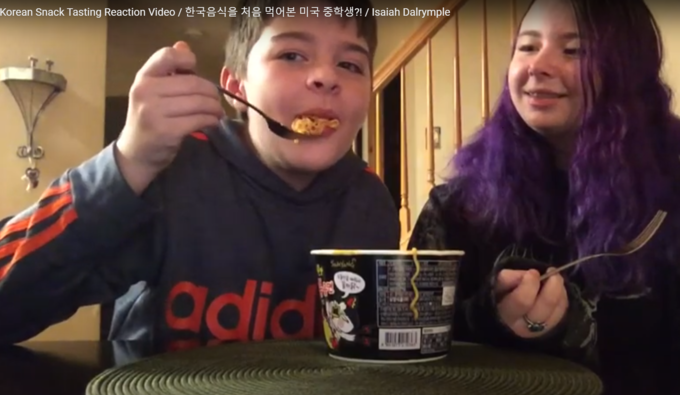 사진=대구교육청/미국학생 매운 볶음면 시식 장면