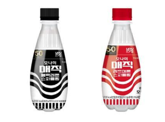 사진=GS리테일/GS25가 문구 기업 모나미와 함께 출시한 '유어스 모나미 매직스파클링' 음료 2종