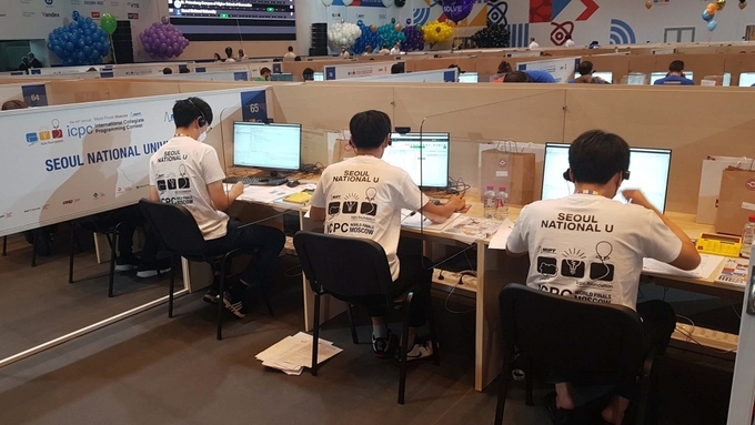 사진=과학기술정보통신부/국제 대학생 프로그래밍 경시대회 한국대표 모습