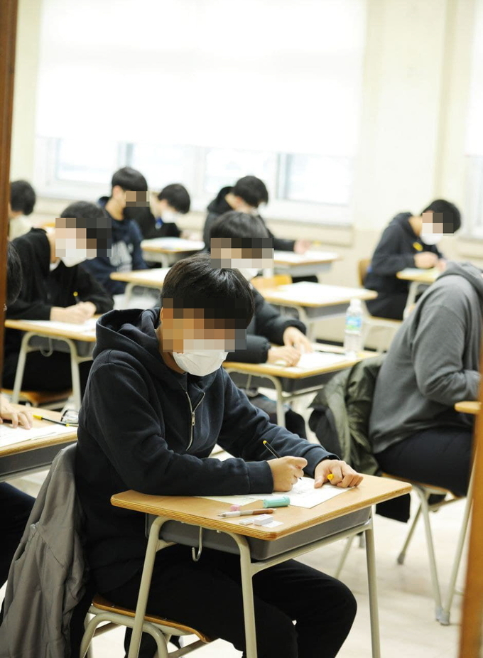 사진=경기교육청/경기도 2022학년도 수능시험 장면