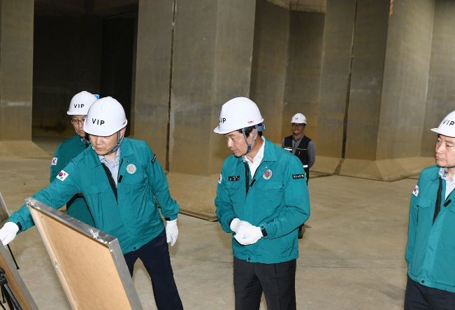 베르네천 우수저류시설 점검, 오정 빗물펌프장 점검 사진