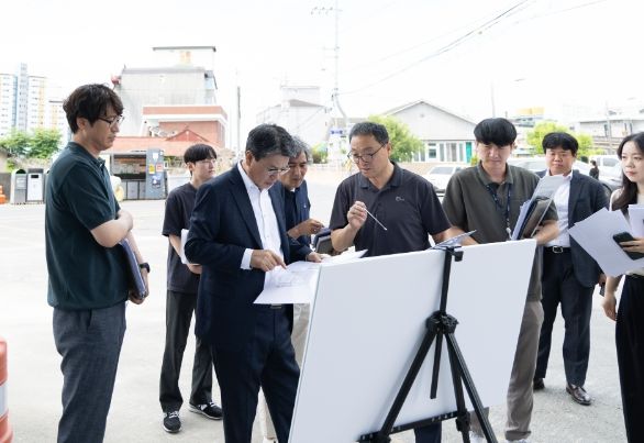 청양군 김돈곤 군수, 읍내3,4리 도시재생사업 현장 점검