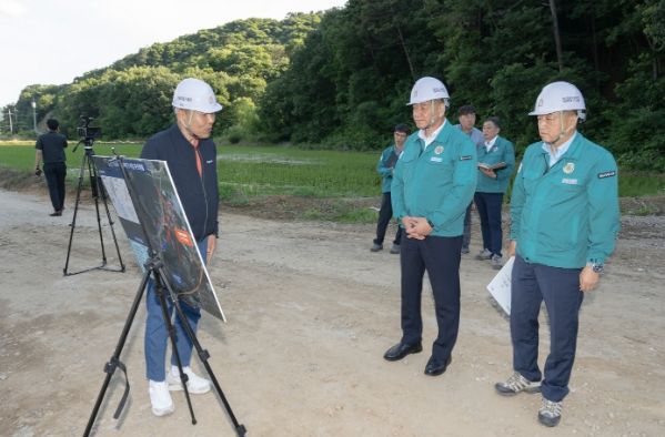 최원철 공주시장, 재해복구 사업장 및 무더위쉼터 점검