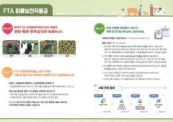 장수군, 축산분야 FTA 피해보전직불금 신청·접수