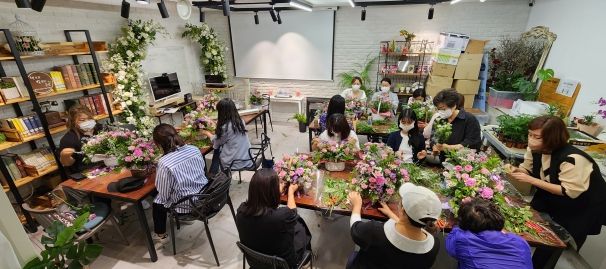 2022년 광진구 사회적경제 원데이 클래스(힐링원예) 운영 모습