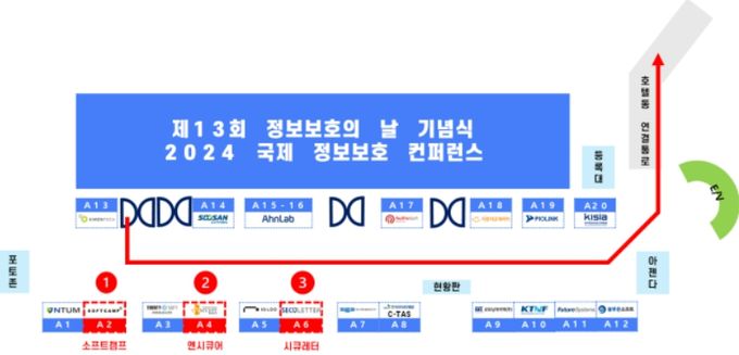 제13회 정보보호의날 행사 전시장 배치도