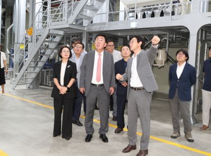 이범석 청주시장, 고품질쌀 유통활성화사업 추진 현장 방문