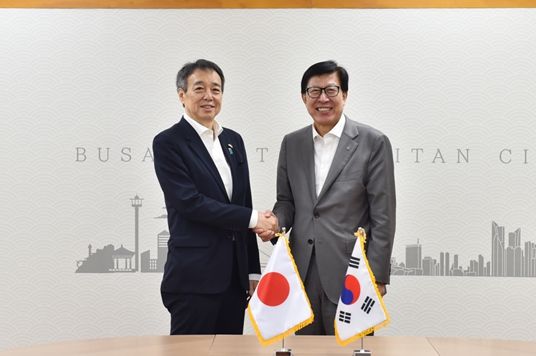 박형준 부산시장, 미즈시마 코이치 주한일본대사 접견