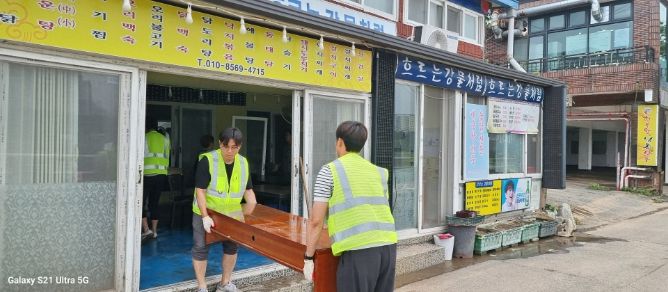 대구 동구청, 동촌유원지 수해 복구 총