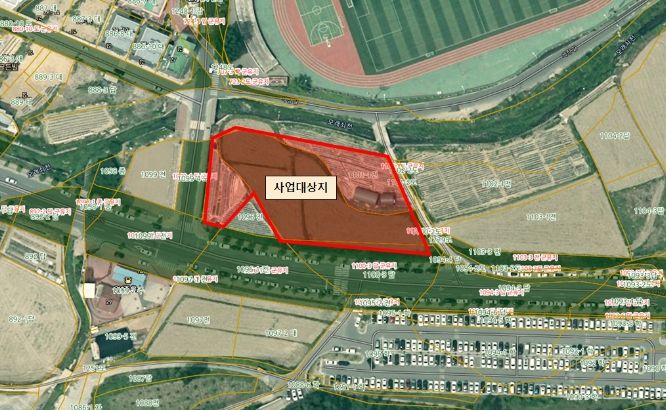 석장동 공용주차장 조성공사 위치도