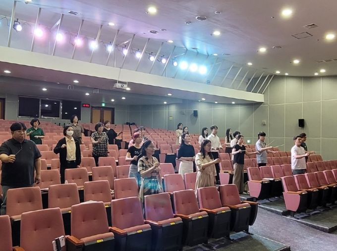 학생오케스트라 지휘 연수 사진.