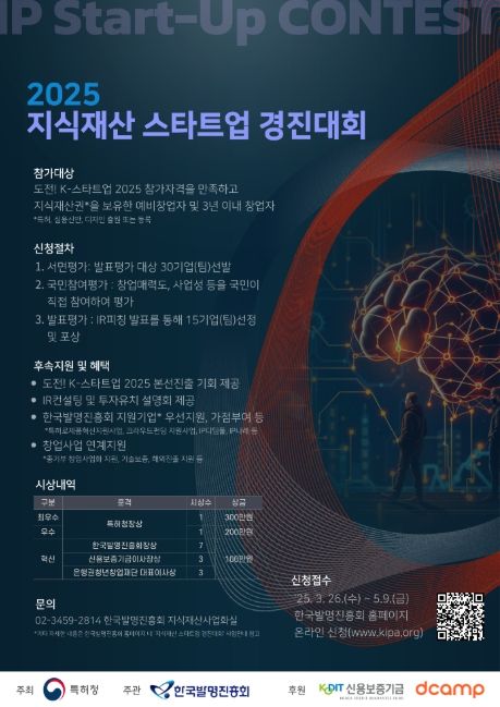 2025 지식재산 스타트업 경진대회 포스터
