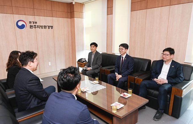 원강수 원주시장, 김완섭 환경부장관 접견...현안사업 국비 확보 건의