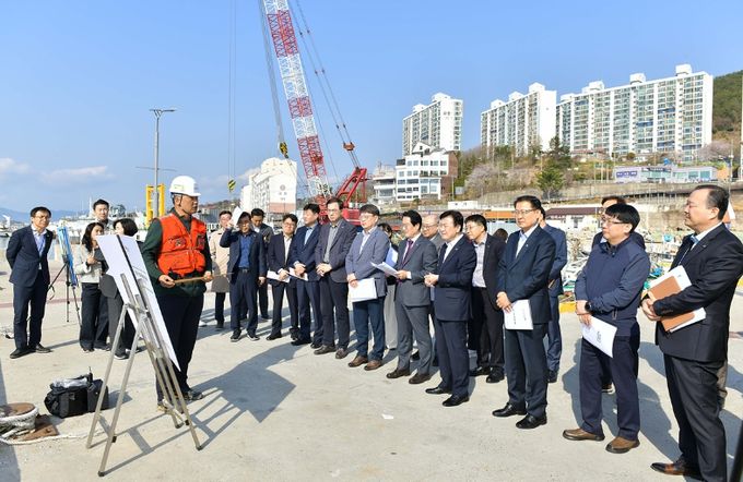 경도 해양관광단지 조성 현장 점검