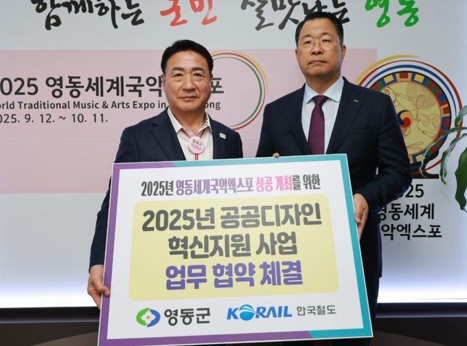 영동군-코레일, 영동역 공공디자인 협약