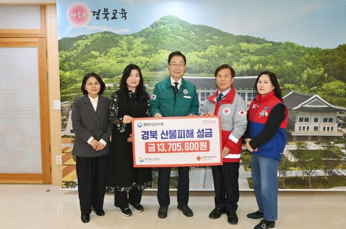 산불 피해 이재민 돕기 성금 1,300만 원 전달