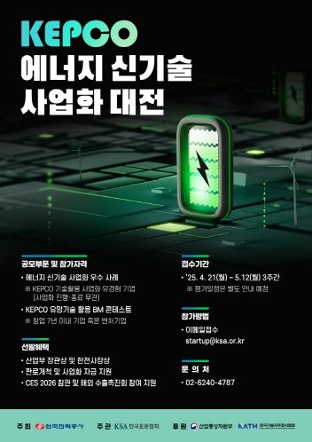 KEPCO 에너지 신기술 사업화대전 포스터
