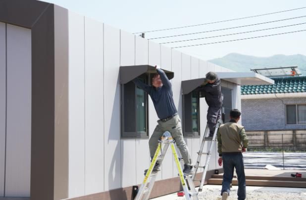 청송군, 산불 이재민 임시주거용 조립주택 설치 본격 착수