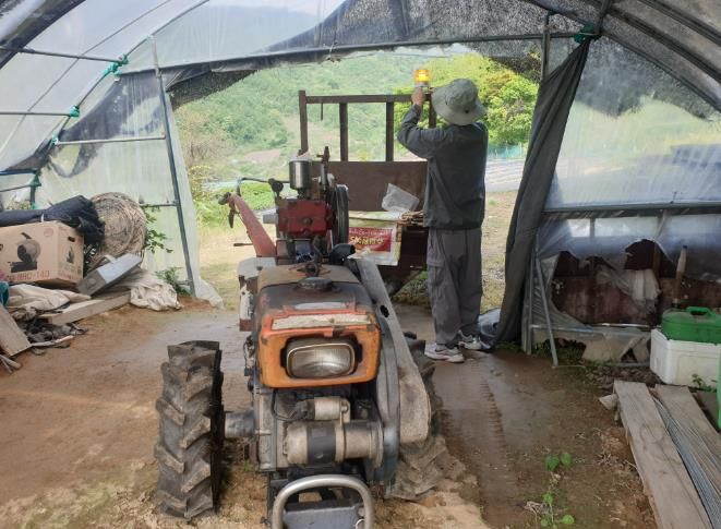 농기계 등화장치 부착 사진(경운기)