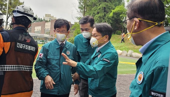 금호타이어 광주공장 화재현장 방문