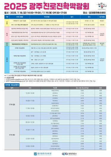 광주진로진학박람회, 역대 최대 규모로 열린다