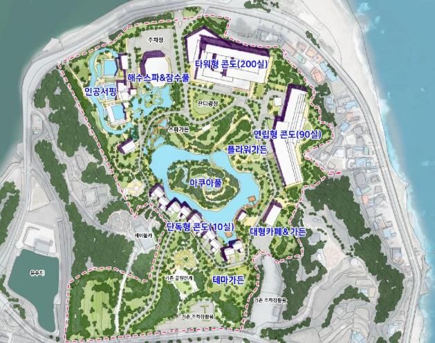 오션리조트·골프장 개발 민간사업자 공모 오션리조트 조감도