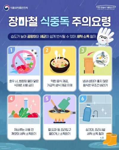 장마철 식중독 주의요령
