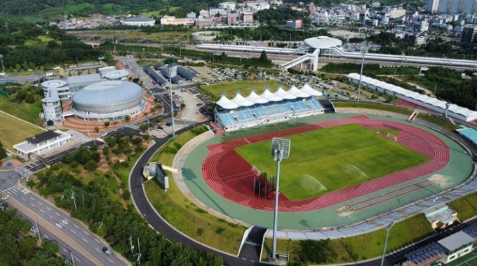 나주종합스포츠파크 종합운동장 전경.