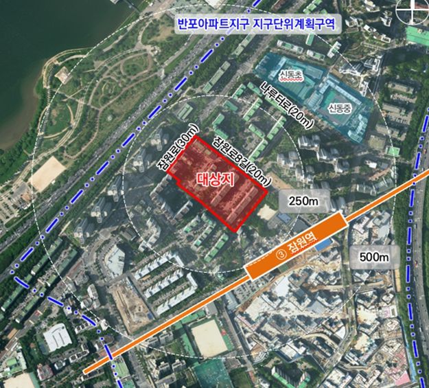 위치도 (서초구 잠원동 61-1번지 일대)