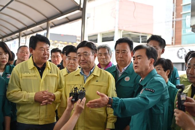 당진 어시장 폭우 피해 점검