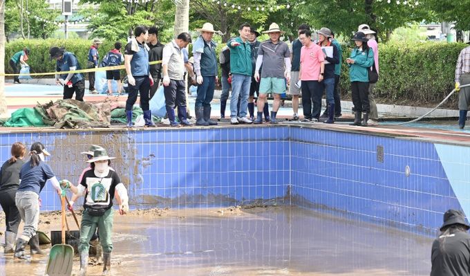 중구, 집중호우 피해 신속 복구