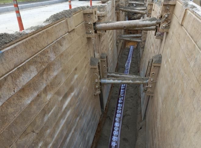 화전·대덕 하수관로 정비사업 공사 현장