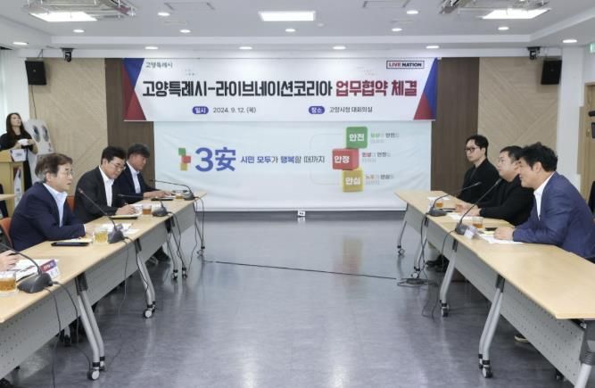 고양시-라이브네이션코리아 업무협약 체결