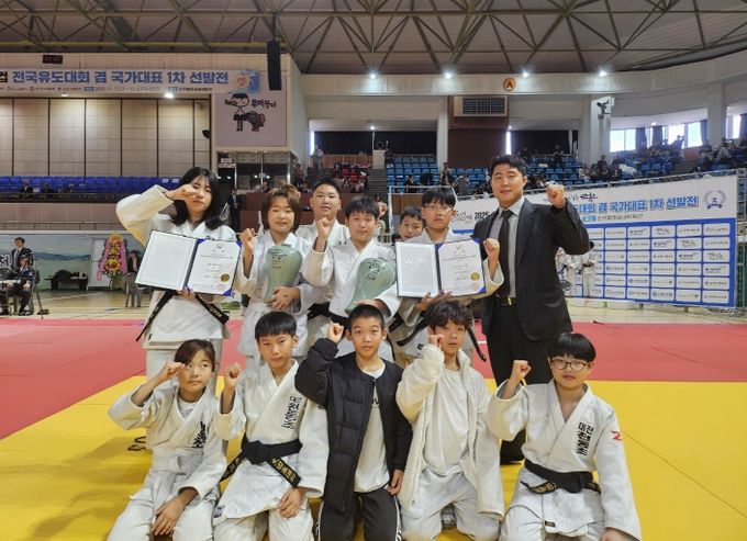 대전천동초 유도부, 순천 전국유도대회서 맹활약