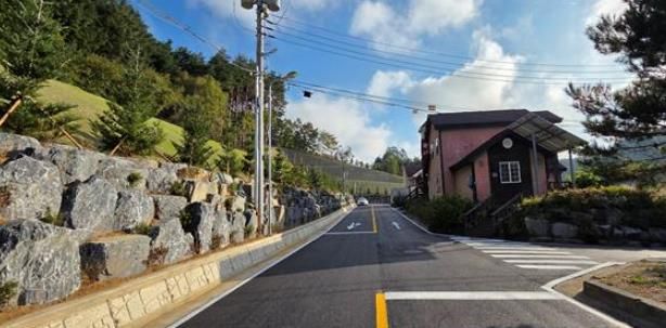 평창군 대관령면 수하리 옹벽 붕괴위험시설 보수공사 완료