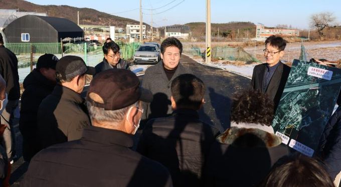 운북동 벌판마을 도로환경개선사업 준공 현장방문