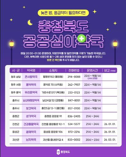 공공심야약국 카드뉴스