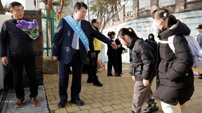 주시교육청, 교통안전 캠페인