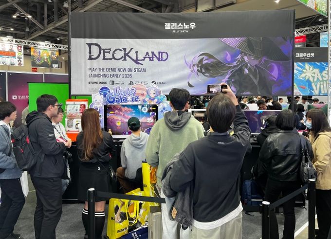 경남 제작지원 게임 덱렌드 홍보부스