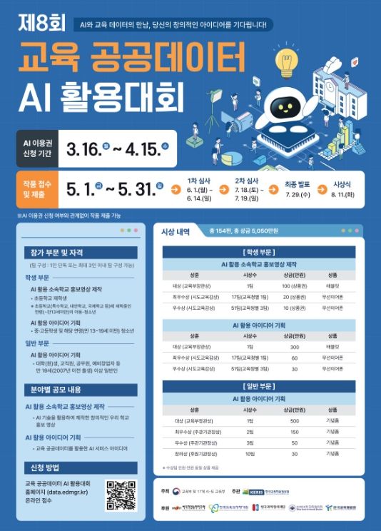 ‘제8회 교육 공공데이터 AI 활용대회’ 개최